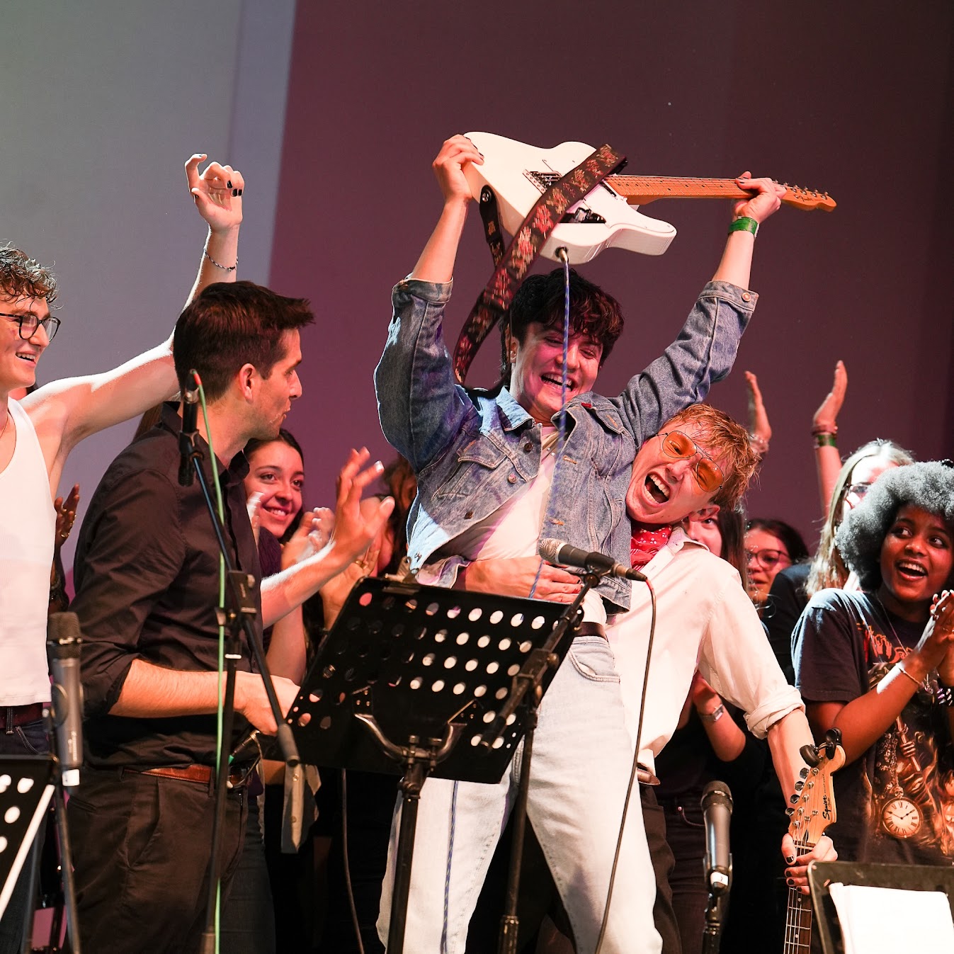 End of performance final celebrations