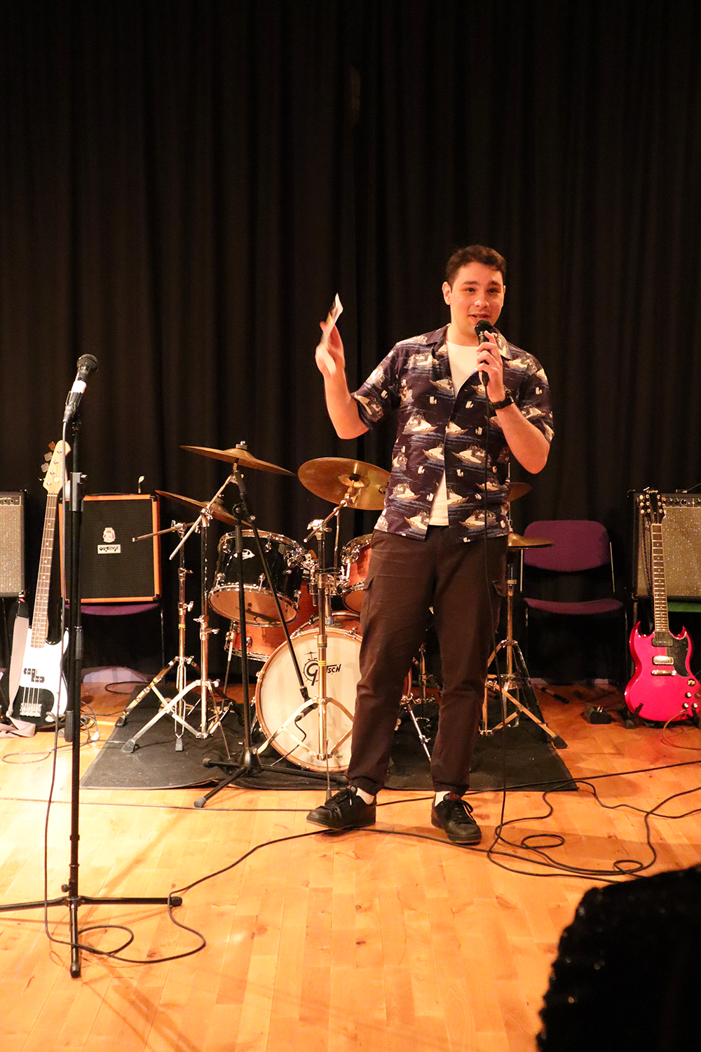 Emre hosting the show