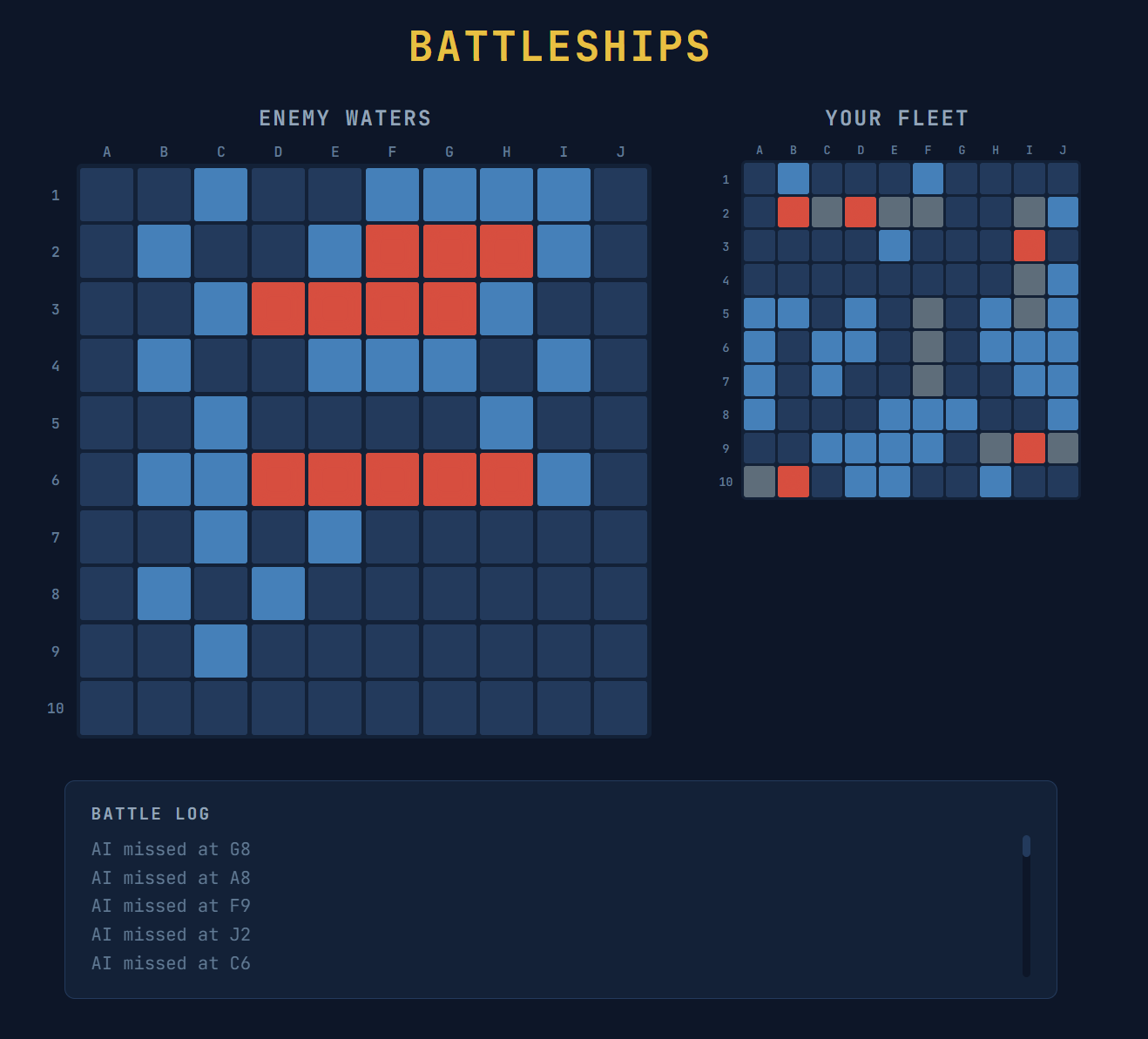 Battleships gameplay
