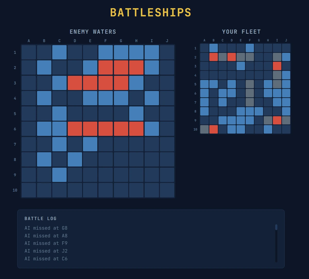 Battleships gameplay